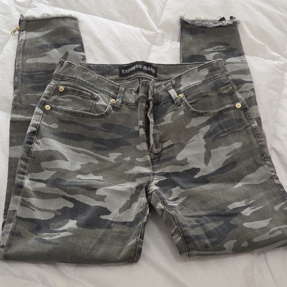 Express Camouflage Ankle Legging Mid Rise